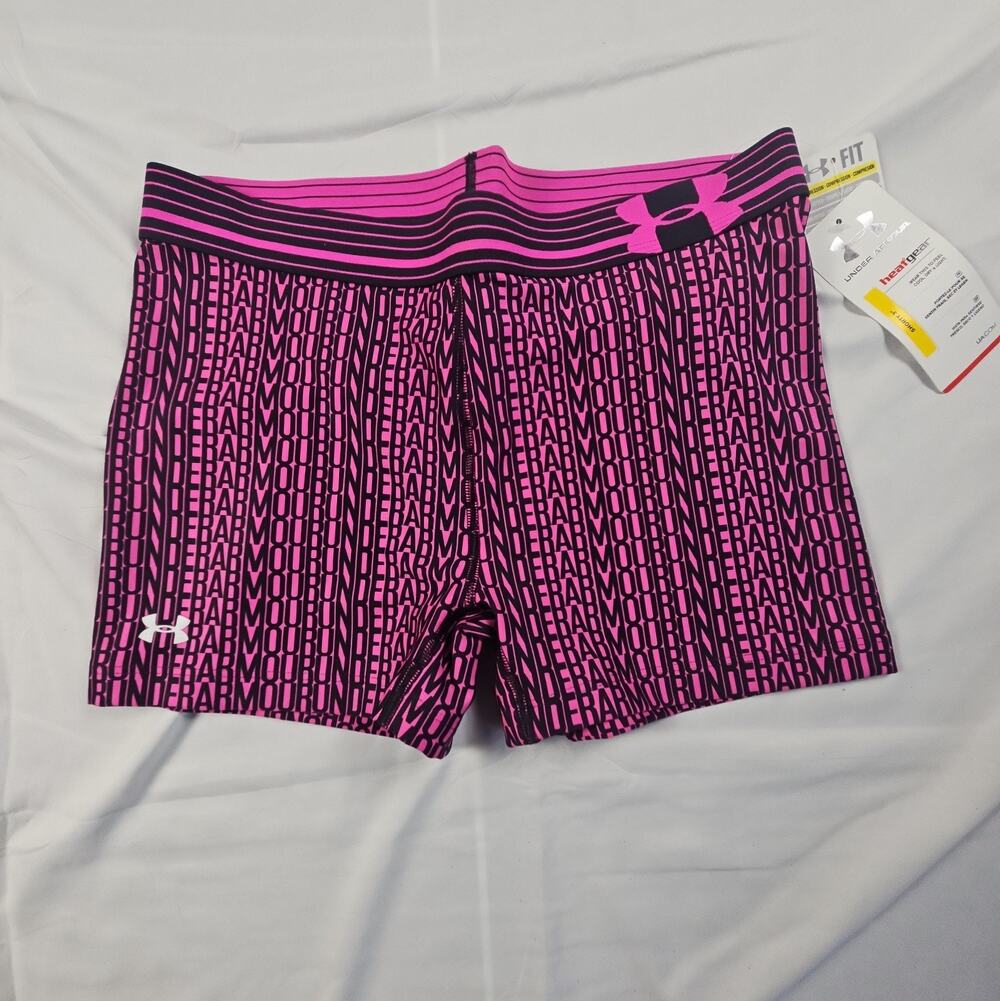 Womens M Pink 3" Compression Shorts HeatGear Athletic Training NWT by Under Armo